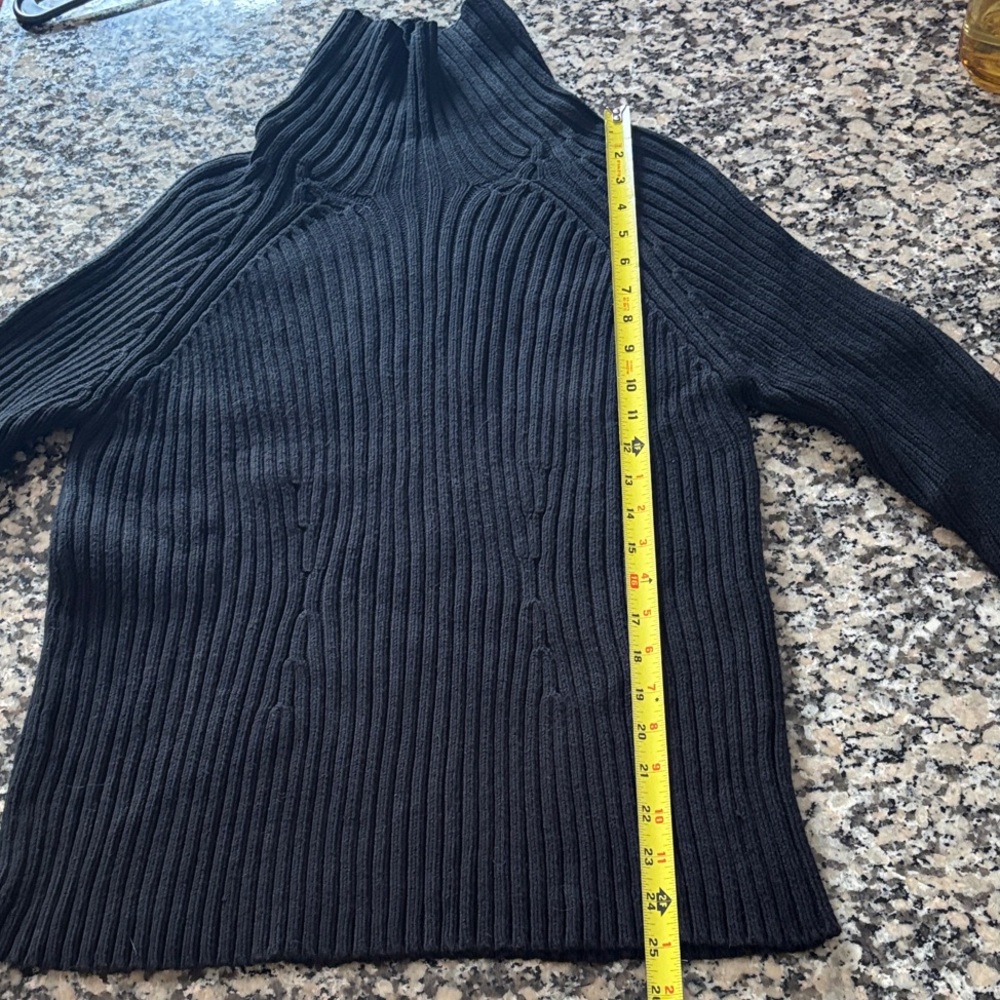 Valerie Stevens Sports Black Ribbed Mock Neck Sweater Vintage - Picture 11 of 16
